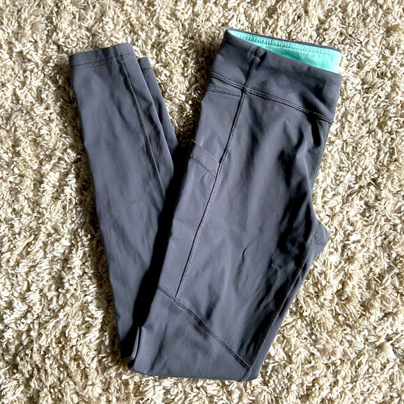 Ivivva Other - Ivivva grey & mint green full length leggings with pockets & details